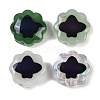 Two Tone Crackle Glass Beads GLAA-Z007-07-1