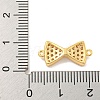 Brass Micro Pave Clear Cubic Zirconia Connector Charms KK-P275-36B-G-3