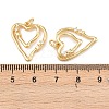 Brass Micro Pave Clear Cubic Zirconia Pendants KK-G544-05G-03-3