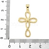 Brass Micro Pave Cubic Zirconia Pendants KK-P293-21D-G-3