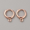 Brass Hoop Earring Findings FIND-WH0110-802B-RG-2