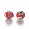 Handmade Indonesia Rhinestone Beads IPDL-E012-23C-2