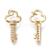 Brass Micro Pave Cubic Zirconia Pendants KK-K246-40G-2