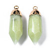 Natural White Jade Pointed Pendants G-Q998-009B-2