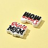 5Pcs 5 Styles Mother's Day Silicone Beads SIL-FS0001-05-3