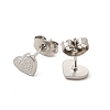 304 Stainless Steel Heart Stud Earrings for Women EJEW-I281-13P-2