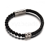 Leather Cord Bracelets BJEW-E273-02G-1