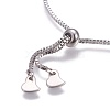 Tarnish Resistant Stainless Steel Slider Bracelet Making AJEW-JB00478-4
