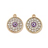 Golden Plated Alloy Enamel Pendants ENAM-K069-41G-2