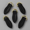 Leaf Shape Leather Zipper Heads FIND-WH0139-145B-1