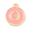 Golden Plated Alloy Enamel Charms X-ENAM-Q437-14Q-1