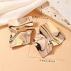 Iron Irregular Mirror Statement Stud Earrings LZ8927-6