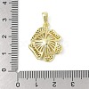 Brass Micro Pave Clear Cubic Zirconia European Dangle Charms Bails KK-K297-56G-3