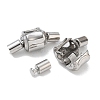 304 Stainless Steel European Clasps with Cord Ends SA-CBABC0F-11P-2