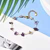 Natural Mixed Gemstone Chip Beaded Bracelet for Girl Women BJEW-JB06983-3