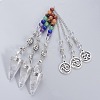 Chakra Jewelry Natural Quartz Crystal Cone Dowsing Pendulums G-G771-E07-1