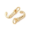 Brass Micro Pave Cubic Zirconia Charms X-KK-I382-03G-J-2