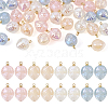 40Pcs 4 Colors Imitation Gemstone Acrylic Pendants SACR-TA0001-22-1