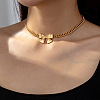 Alloy Bowknot Choker Necklaces for Women FS-WG3DD5E-02-1