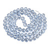 Electroplate Transparent Glass Beads Strands EGLA-N002-15-2