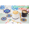 DIY Diamond Painting Evil Eye Theme Cup Mat Kits DIY-TAC0028-02-21