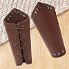 Imitation Leather Wrap Wide Cord Bracelet with Wax Strap AJEW-CL0003-72C-3