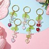 Bowknot & Heart Glass Pendant Decorations KEYC-JKC00691-4