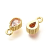 Brass Micro Pave Cubic Zirconia Charms KK-G519-01C-G-2