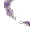 Natural Amethyst Chip Nylon Braided Beaded Bracelet Making AJEW-JB01296-05-2