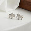 925 Sterling Silver Elephant Stud Earrings STER-P065-05P-2