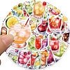 50Pcs PVC Waterproof Drinks Stickers PW-WGCBF69-01-2