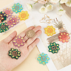 Olycraft 3D Printed Sunflower Charm Dangle Earring Making Kit for Girl Women DIY-OC0007-69-3