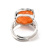 Natural Red Aventurine Adjustable Rings RJEW-P043-03P-09-3