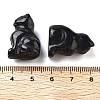 Natural Obsidian Carved Figurines DJEW-L023-B26-3