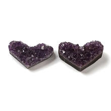 Raw Rough Love Heart Natural Amethyst Specimen Cluster PW-WG74359-02