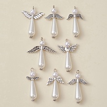 16Pcs 2 style Acrylic Imitation Pearl & Alloy Charms FIND-YW0003-99