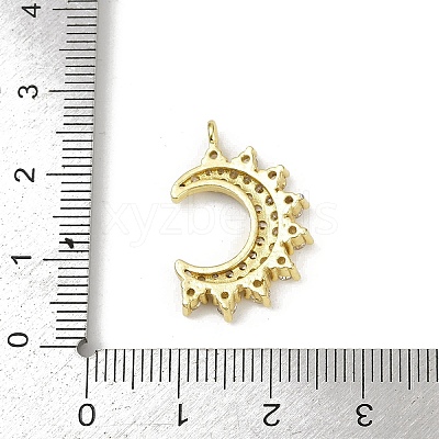 Brass Micro Pave Cubic Zirconia Pendants KK-M322-44G-1