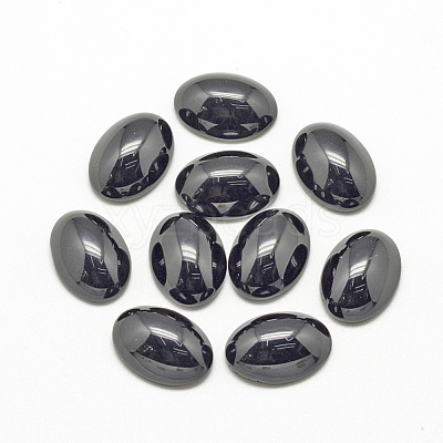 Natural Black Stone Cabochons X-G-R415-13x18-46-1