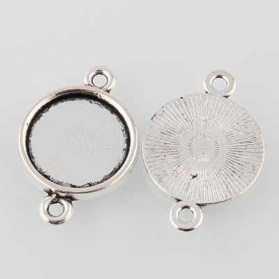 Tibetan Style Alloy Cabochon Connector Settings X-TIBE-M022-13AS-1