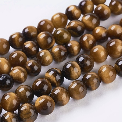 Natural Tiger Eye Beads Strands X-G-G099-4mm-5-1
