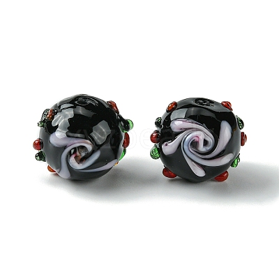 Handmade Bumpy Lampwork Beads FOIL-B001-08-1