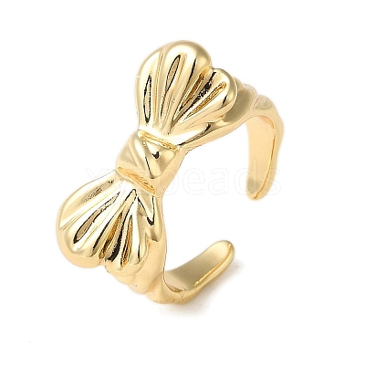 Brass Open Cuff Ring RJEW-C037-04G-1