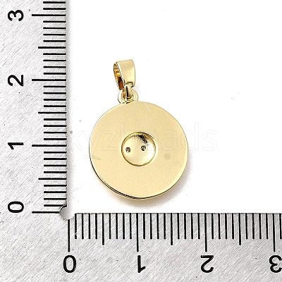 Brass Micro Pave Cubic Zirconia Pendants KK-P336-20G-1