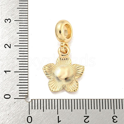 Rack Plating Alloy Enamel Flower European Dangle Charms FIND-B034-55G-07-1