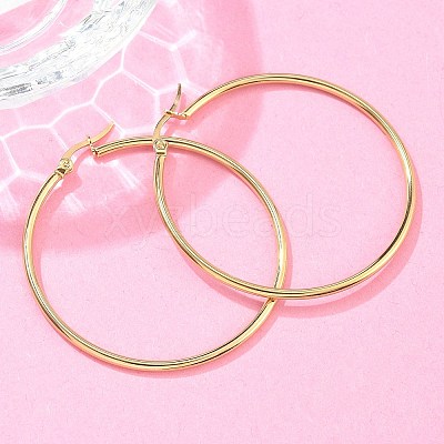 304 Stainless Steel Hoop Earrings X-EJEW-N0016-11G-H-1