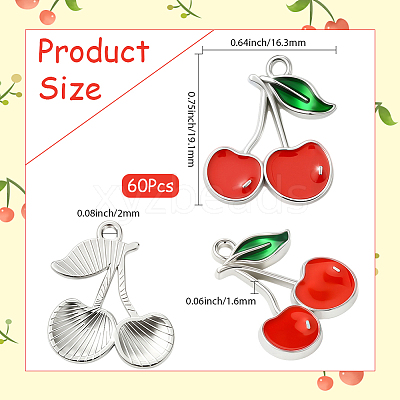 60Pcs Alloy Enamel Pendants FIND-SC0017-33P-1