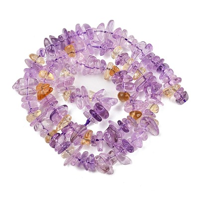 Natural Ametrine Beads Strands G-C250-02-1