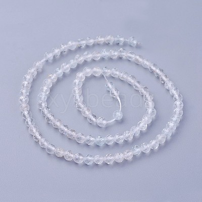 Natural White Topaz Beads Strands G-F619-28-4mm-1