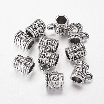 Tibetan Style Alloy Tube Bails LS-LF8011Y-1