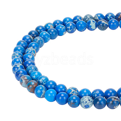 2 Strands Natural Imperial Jasper Beads Strands G-AR0005-44B-1